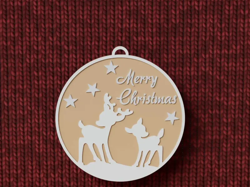 Christmas ornament - reindeer Merry christmas