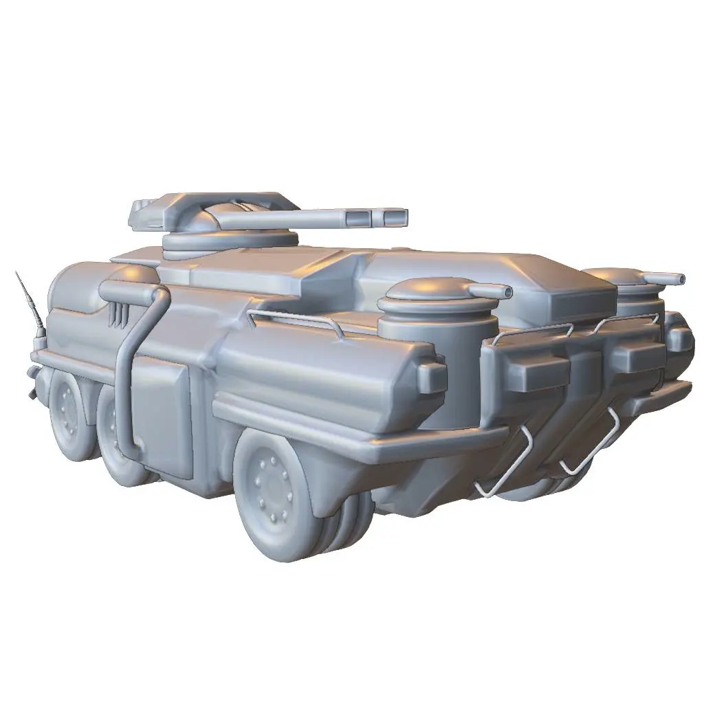 Futuristic Armored Tank Vehicle