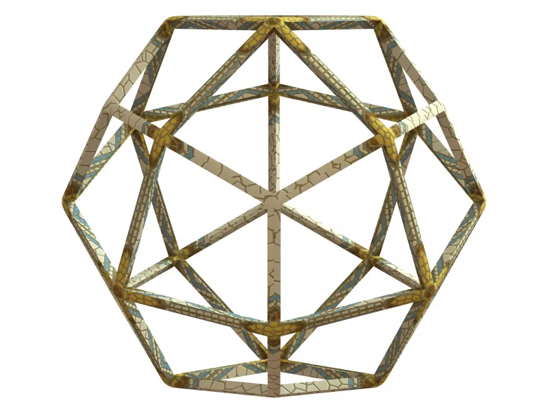 Wireframe Shape Deltoidal Icositetrahedron