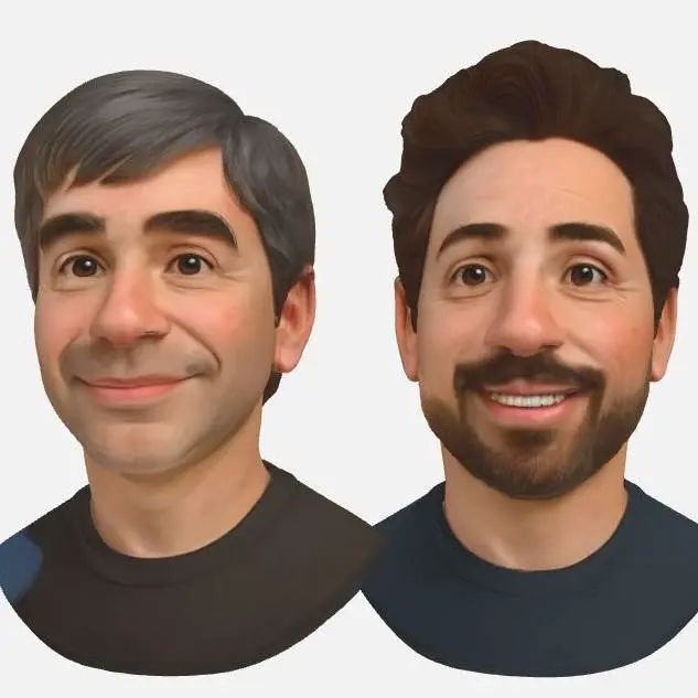 Billionaire Boy's Club - Larry Page & Sergey Brin Bust
