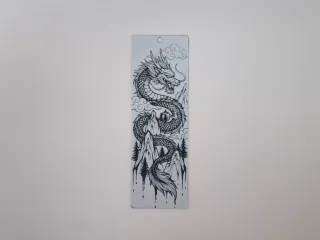 Dragon in Mountains Art Bookmark
