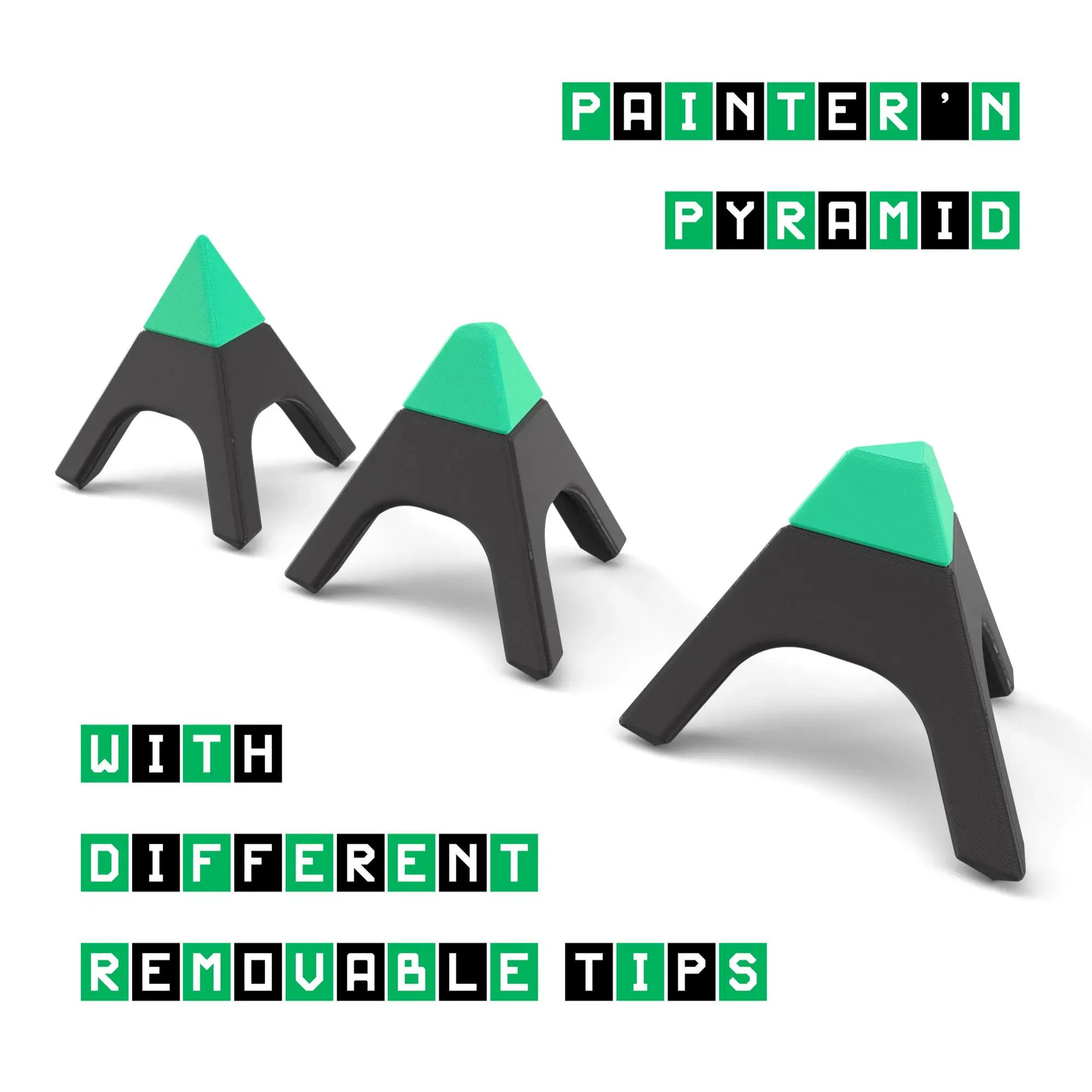3D Printer Files | 3MF File | Painter's pyramid with various removable ...
