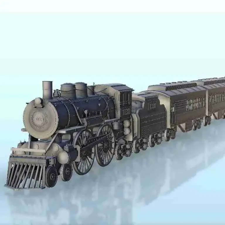 Steam locomotive 4-4-4 - scenery warhammer miniatures ww2 ta