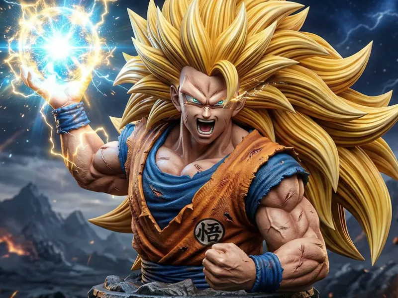 Goku Super Saiyan 3 Bust STL – Ultra High Detail Anime Statu