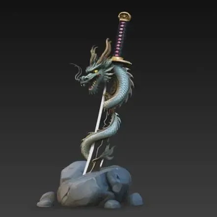 Dragon na espada
