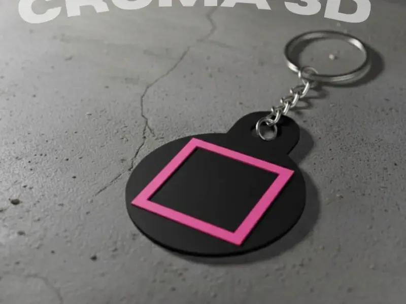 Square button keychain - Playstation