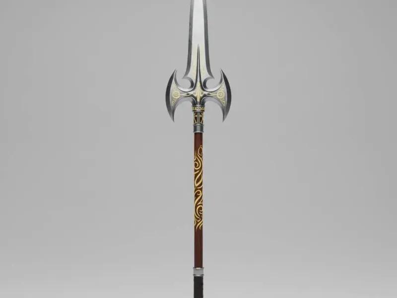 Royal Guardian Halberd – Ornate Fantasy Polearm