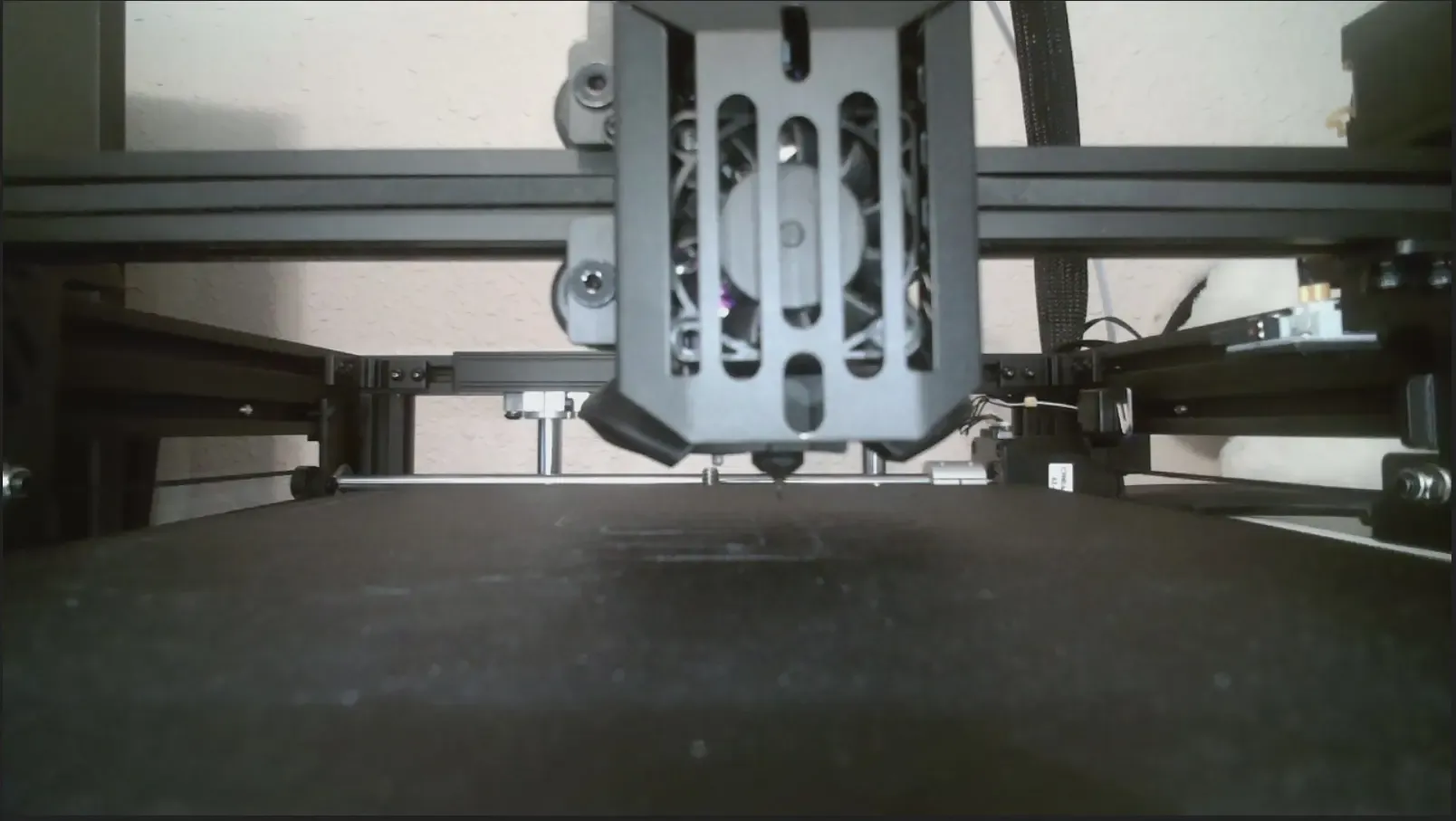 Ender-5 S1 Under Rail Camera Bracket (View at X/Y Nozzle)