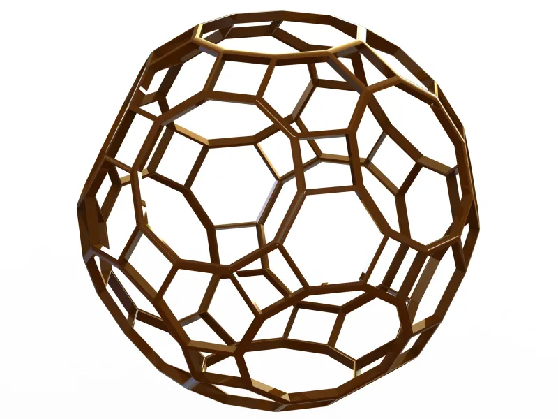 Tel Kafes Şekli Büyük Rhombicosidodecahedron