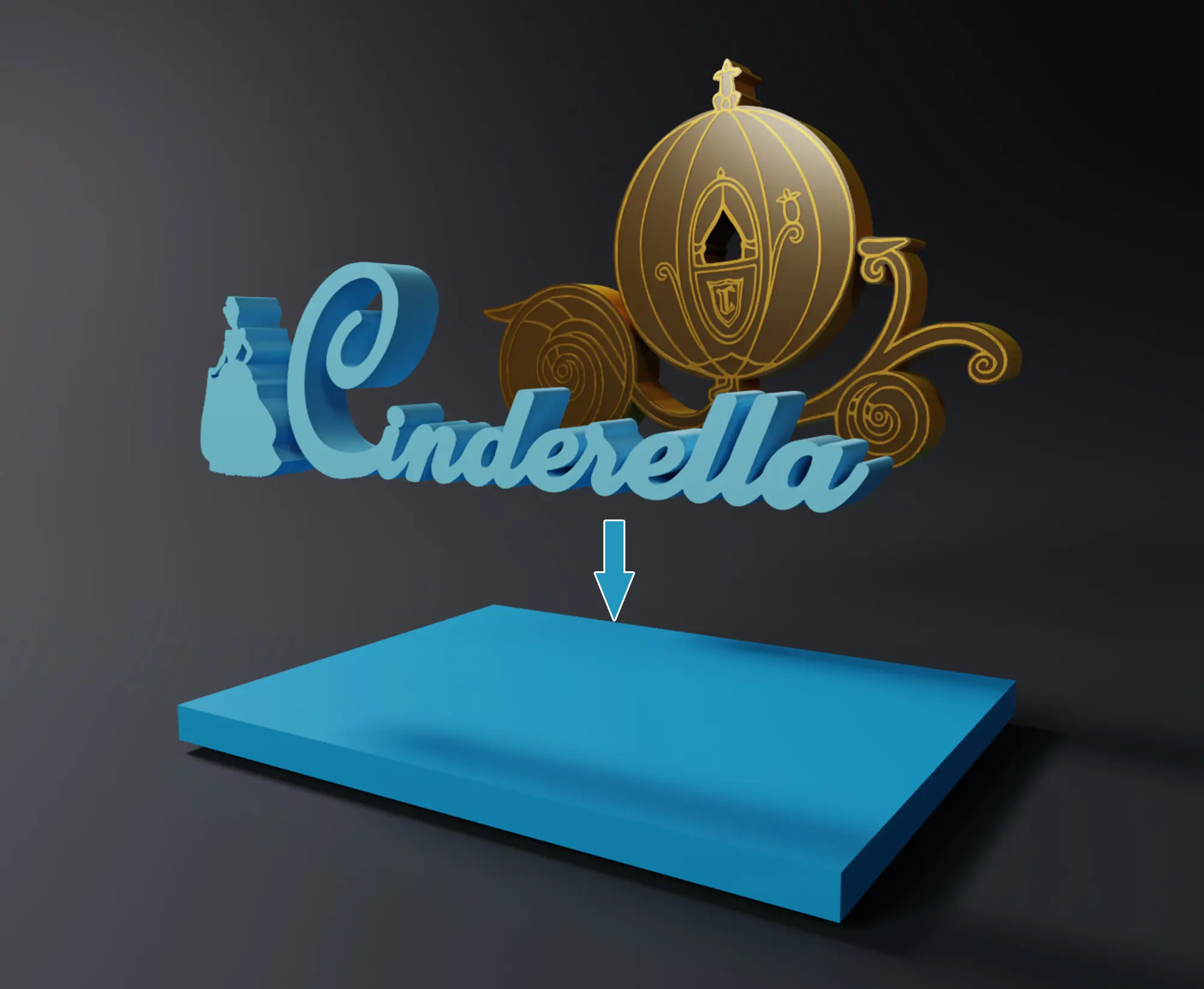 CAIXA PRINCESA CINDERELA DA DISNEY - VERSÃO CARRUAGEM