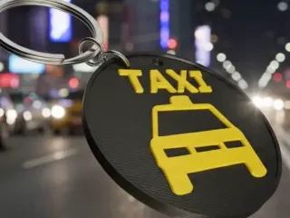 taxi keychain