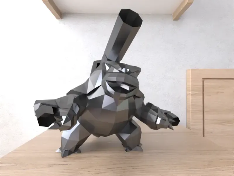 Mega Blastoide Pokemon Lowpoly Low poly