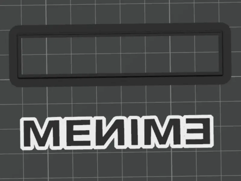 EMINEM Rectangular Logo Cookie Cutter & Embosser