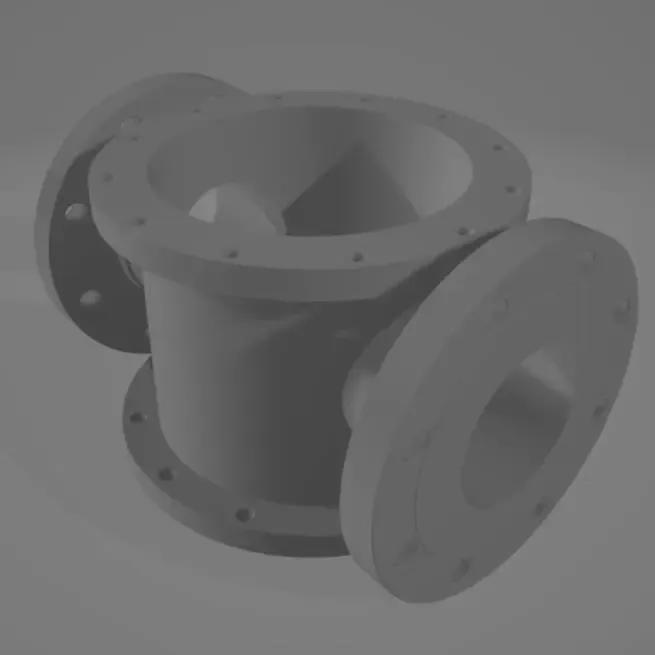 4 Way Pipe with flanges