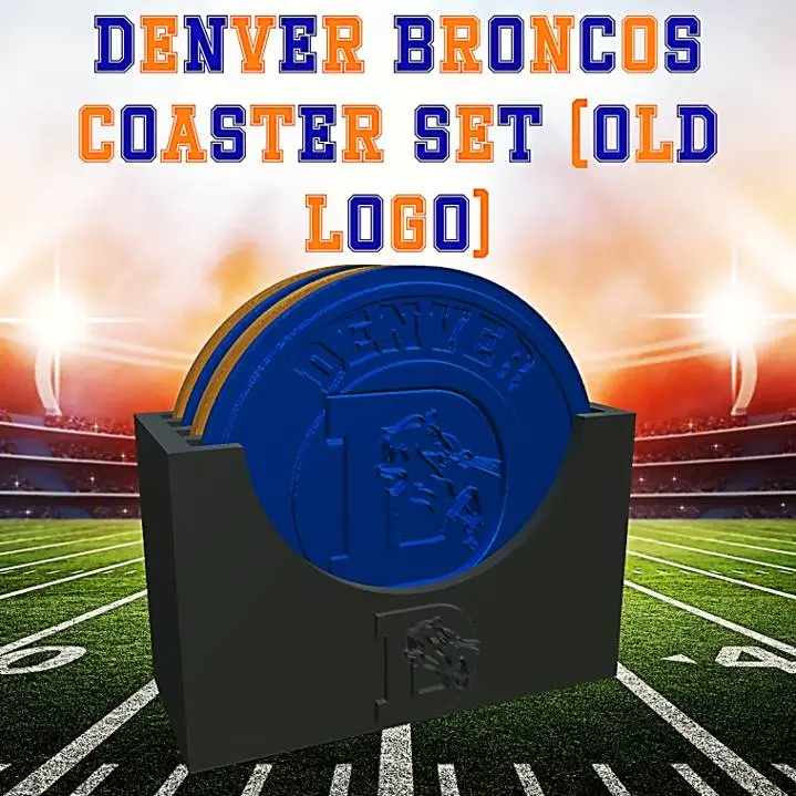 Denver Broncos Coaster Set (NFL) (Old Logo)
