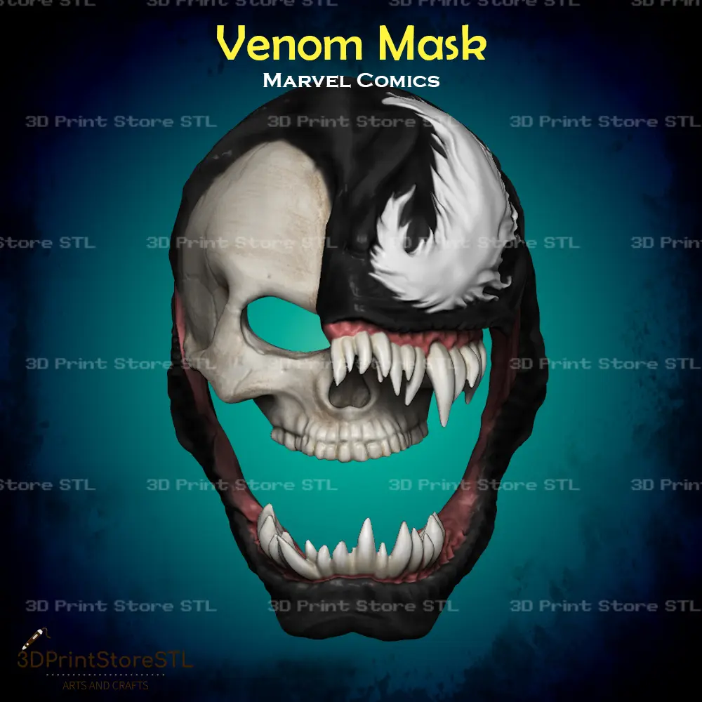 Venom Maske Cosplay Marvel Comics - STL-Datei