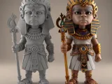 Fun Pharaoh Action Figure STL for 3D Printing-1