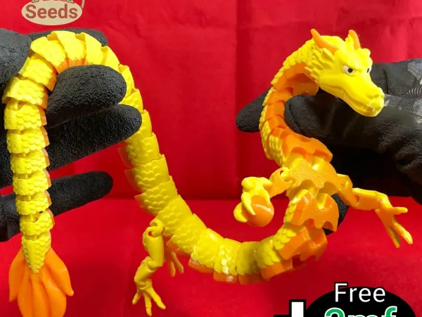 Flexi Japanese Dragon (Print-in-place)