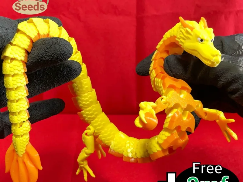 Flexi Japanese Dragon (Print-in-place)