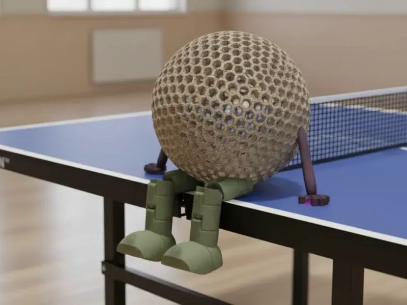 Ping Pong Ball with Articulated legs