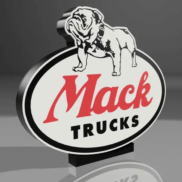 Retro Mack Truck bulldog lightbox