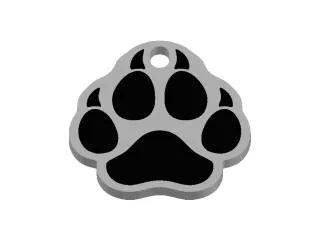 Llavero de Pata de Perro con Garras v2