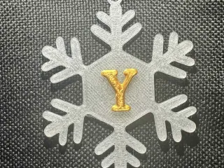 Y – Snowflake Alphabet Letter Y Festive Christmas Decoration