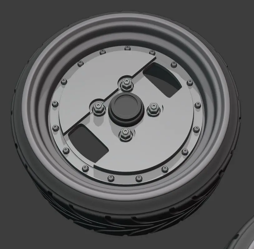 GLA WHEEL SET 3 OFFSETS separated HUB 3D print model