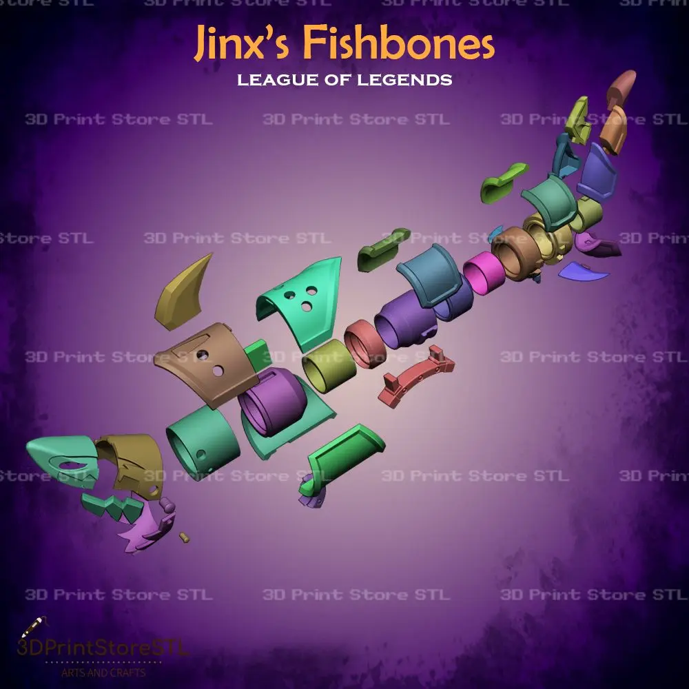 Jinx Fishbones Cosplay League of Legends - STL File