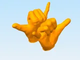 SHAKA HAND SURFER WALL MOUNTED - NO SUPPORTS-2