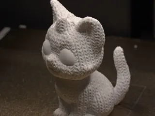 Cute knitted cat