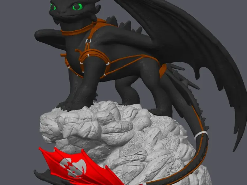 Toothless color version