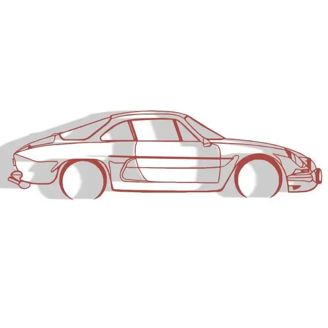 Alpine A110 1600S - Silhouette Wall Decoration