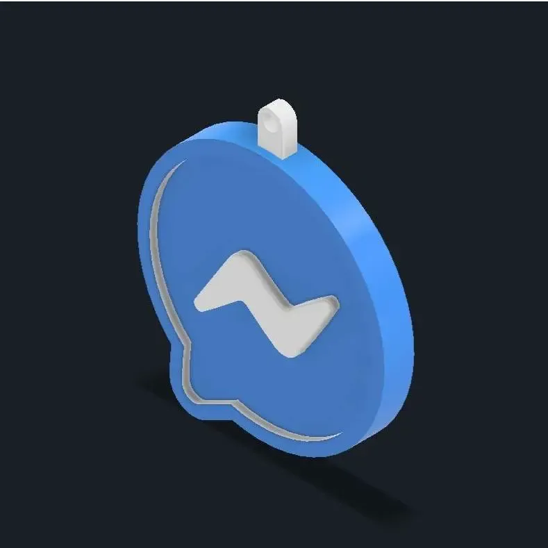 Messenger Apps Logo Keychain
