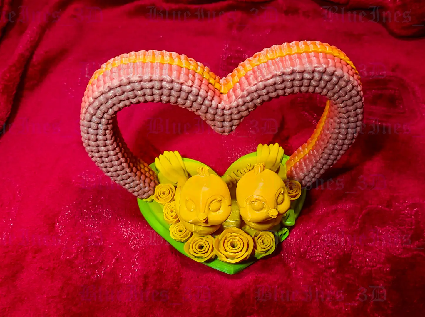 VALENTINE'S DAY HEART BIRDS WITH ROSES