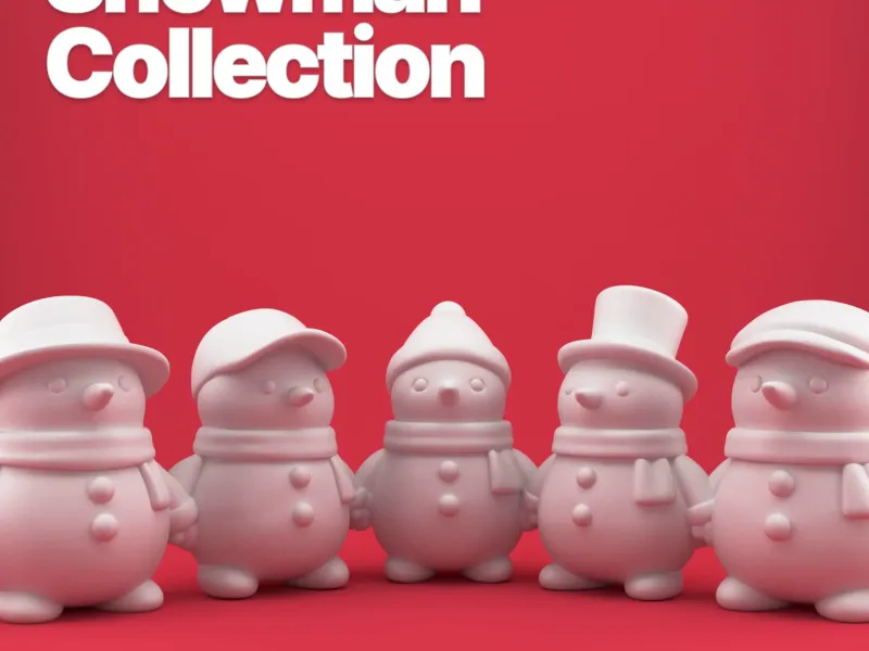 Minimalist Snowman Collection – 5 Cute Christmas Snowmen