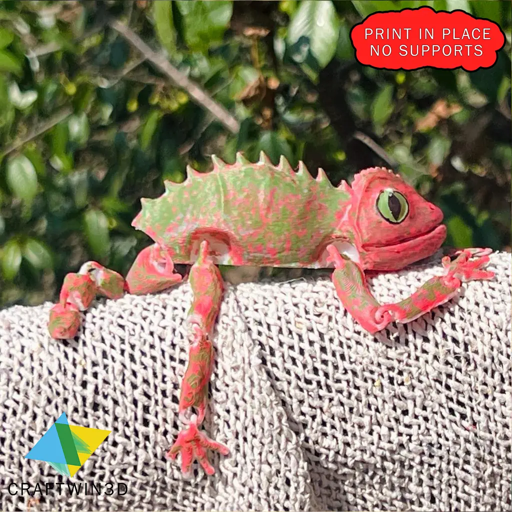 MODELO 3D CAMALEÓN ARTICULADO: ¡MANOS Y COLA MÓVILES!