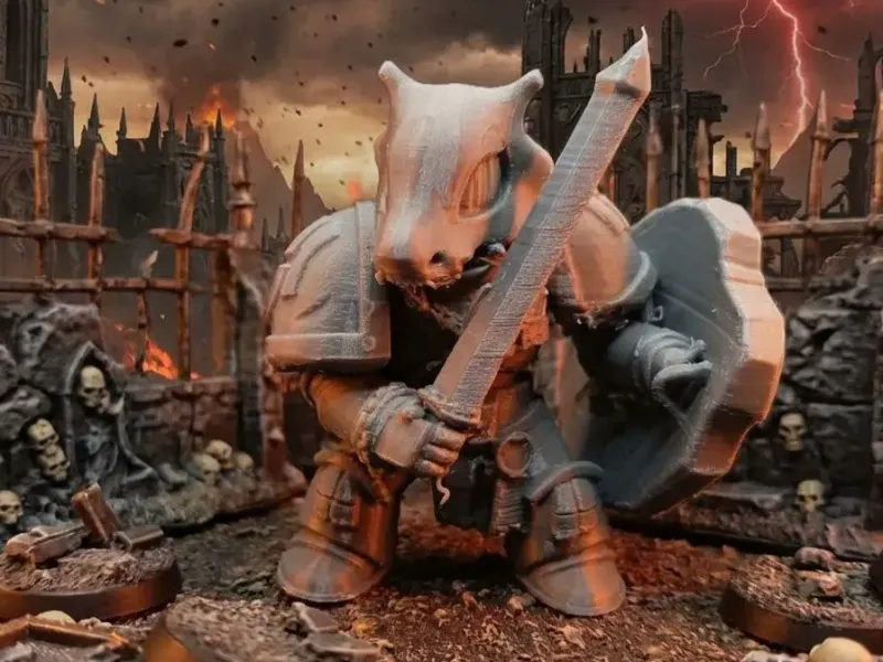 Warhammer 40k Ridder Cubone Pokémon Fanart Figuur