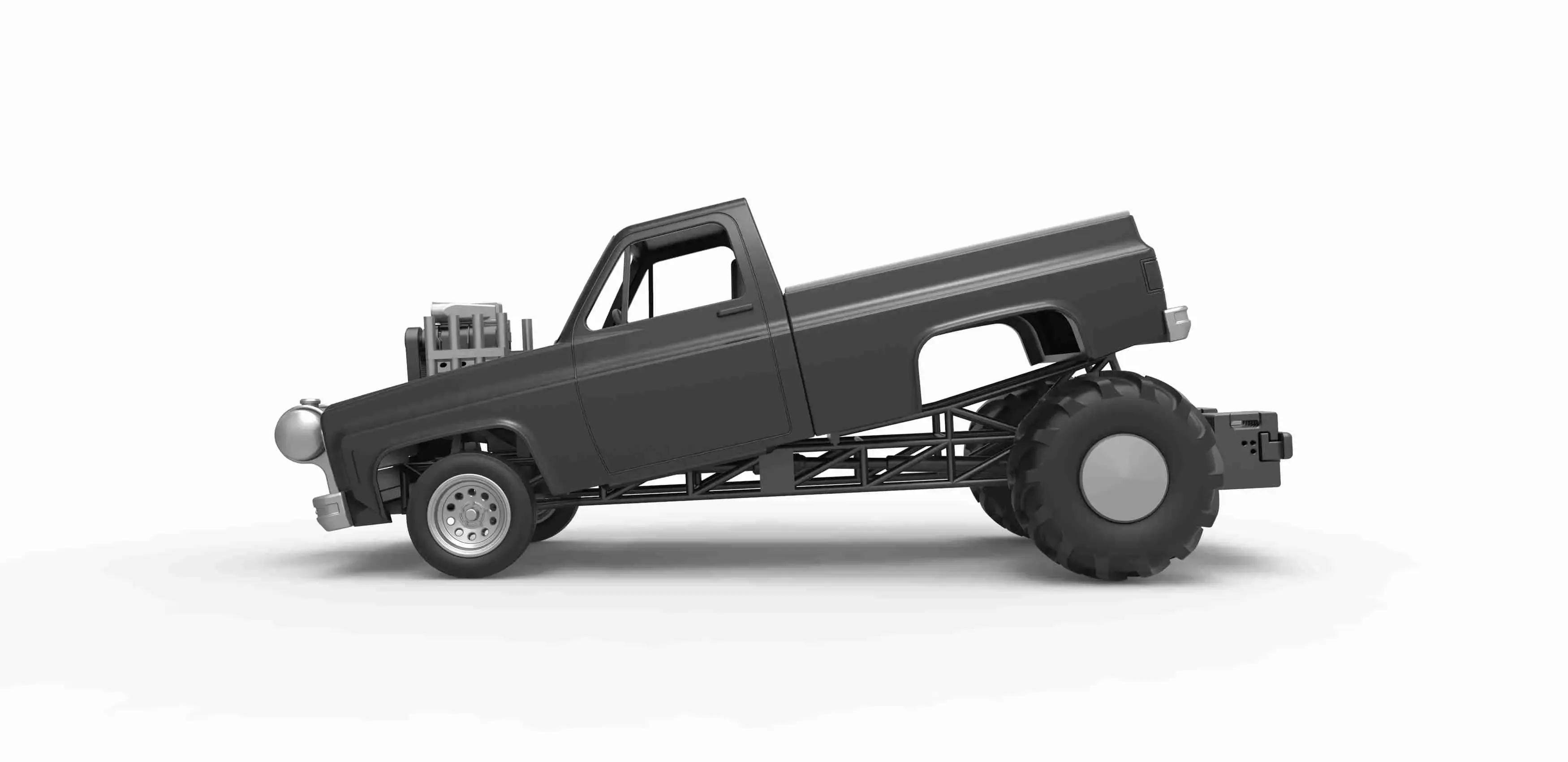 Old school pulling truck 2wd Scale 1:25