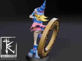 MODELLO DI STAMPA 3D DELLA RAGAZZA MAGO OSCURO YUGIOH-2