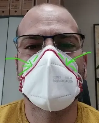 Mask Glasses Anti Fog by extra sealing / antivaho mascarilla