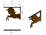 Shelf Bracket (unicorn)- Reggimensola (unicorno)-2