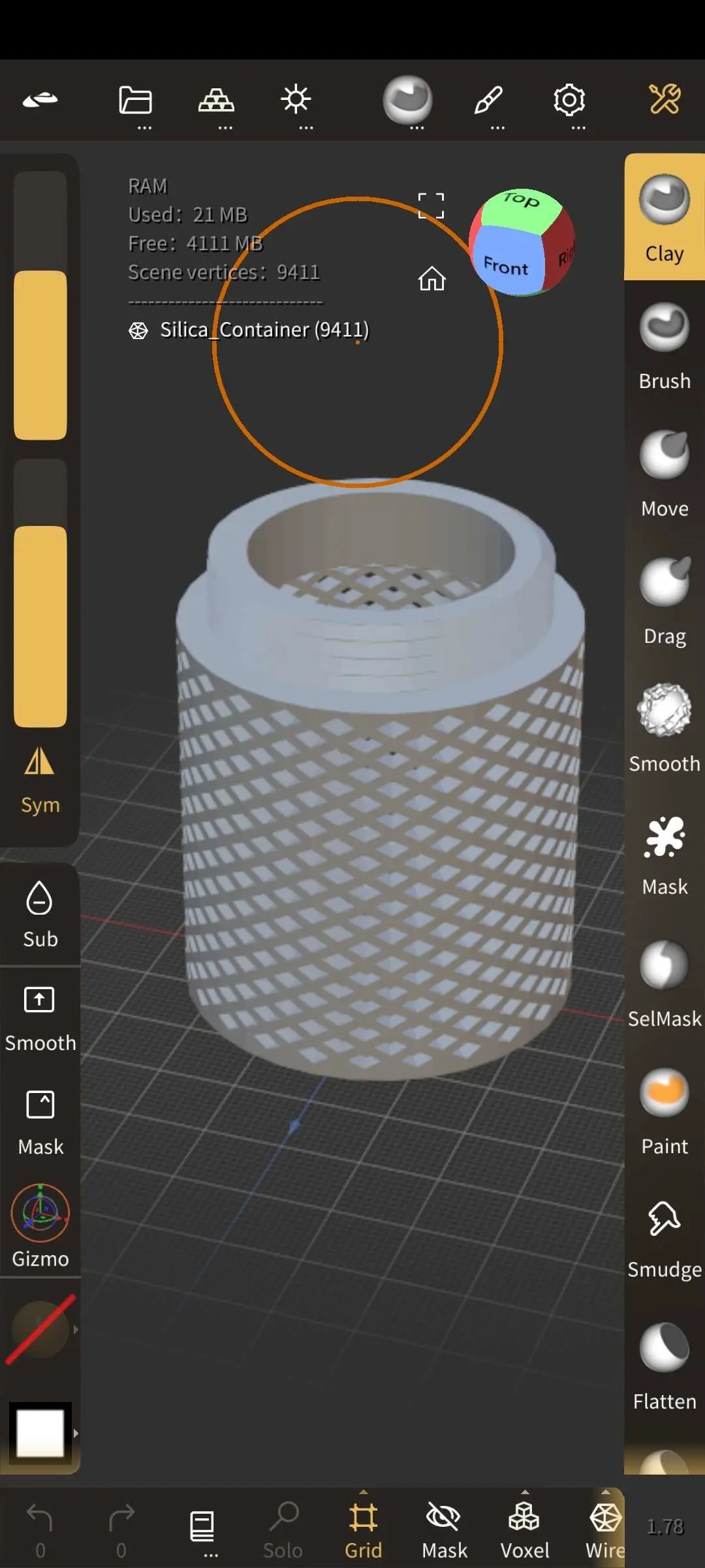 Silica Container with lid