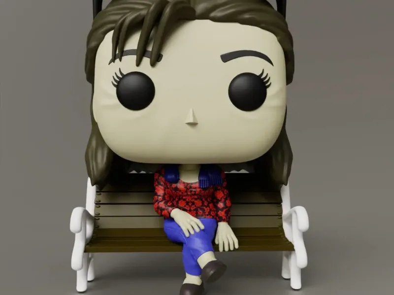 Funko Mujer en banco