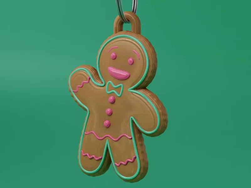 GINGERBREAD COOKIE KEYCHAIN