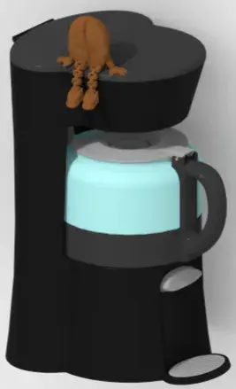 ☕ Coffee Bean Man – Funny 3D Printable Figure STL | Desk Toy