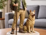 3D STL Statue Man with Dog | Printable Sculpture | 3D Print-2