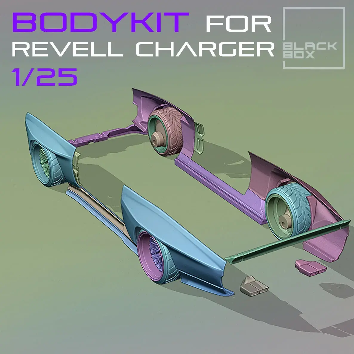 Bodykit FOR CHARGER 68 Revell 1-25th Modelkit