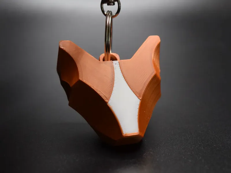 プリミティブ彫刻動物ヘッドキーチェーン – ローポリ3Dプリントモデル