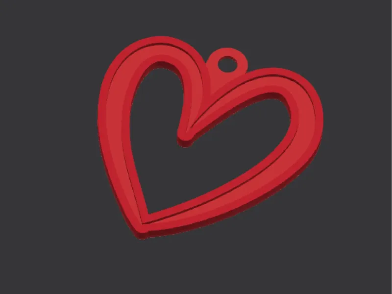 Valentines Heart Keychain